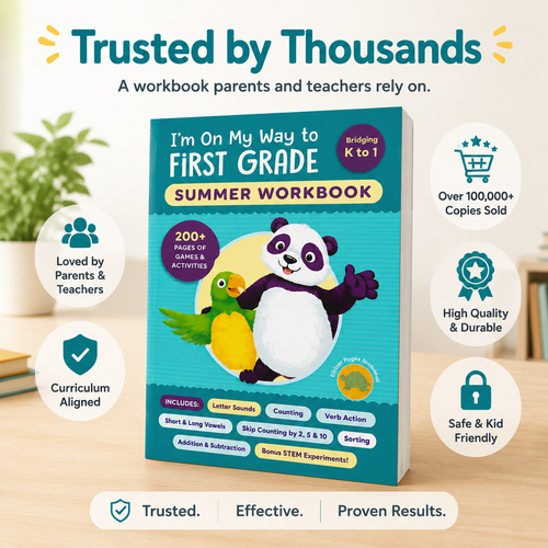 I'm On My Way to First Grade Summer Workbook