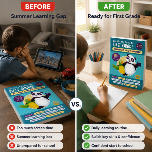 I'm On My Way to First Grade Summer Workbook