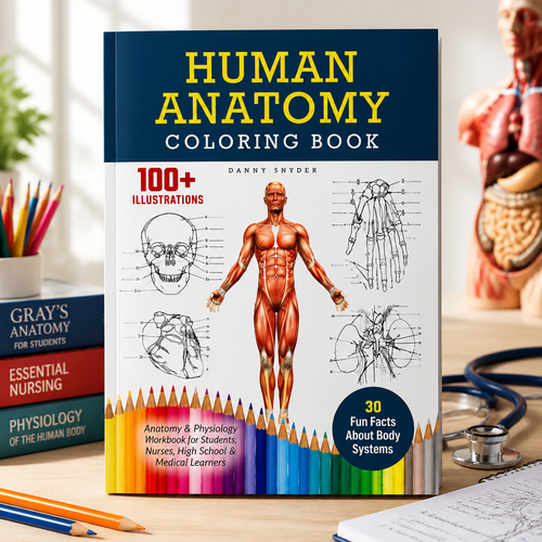 Human Anatomy Coloring Book: 100+ Illustrations & Facts in Anatomy