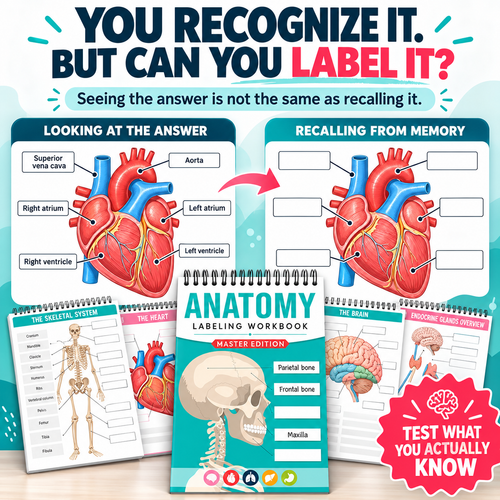 Anatomy Labeling Dry Erase Workbook