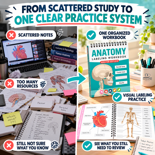Anatomy Labeling Dry Erase Workbook