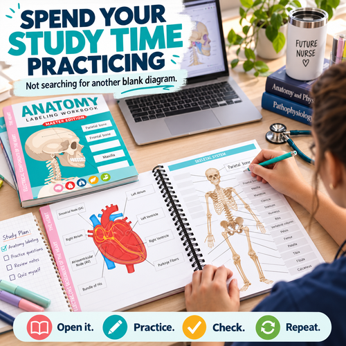 Anatomy Labeling Dry Erase Workbook