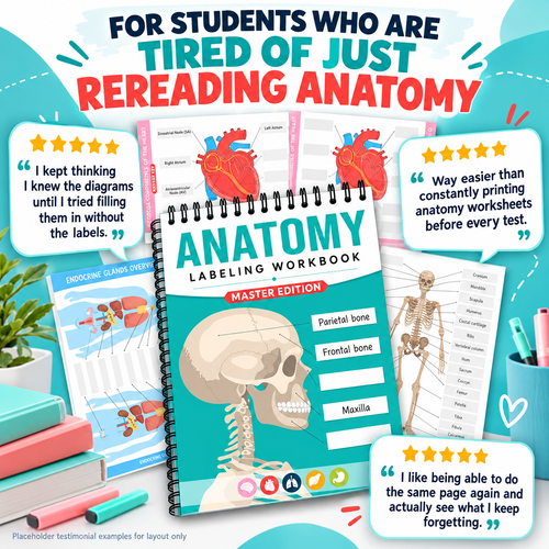 Anatomy Labeling Dry Erase Workbook